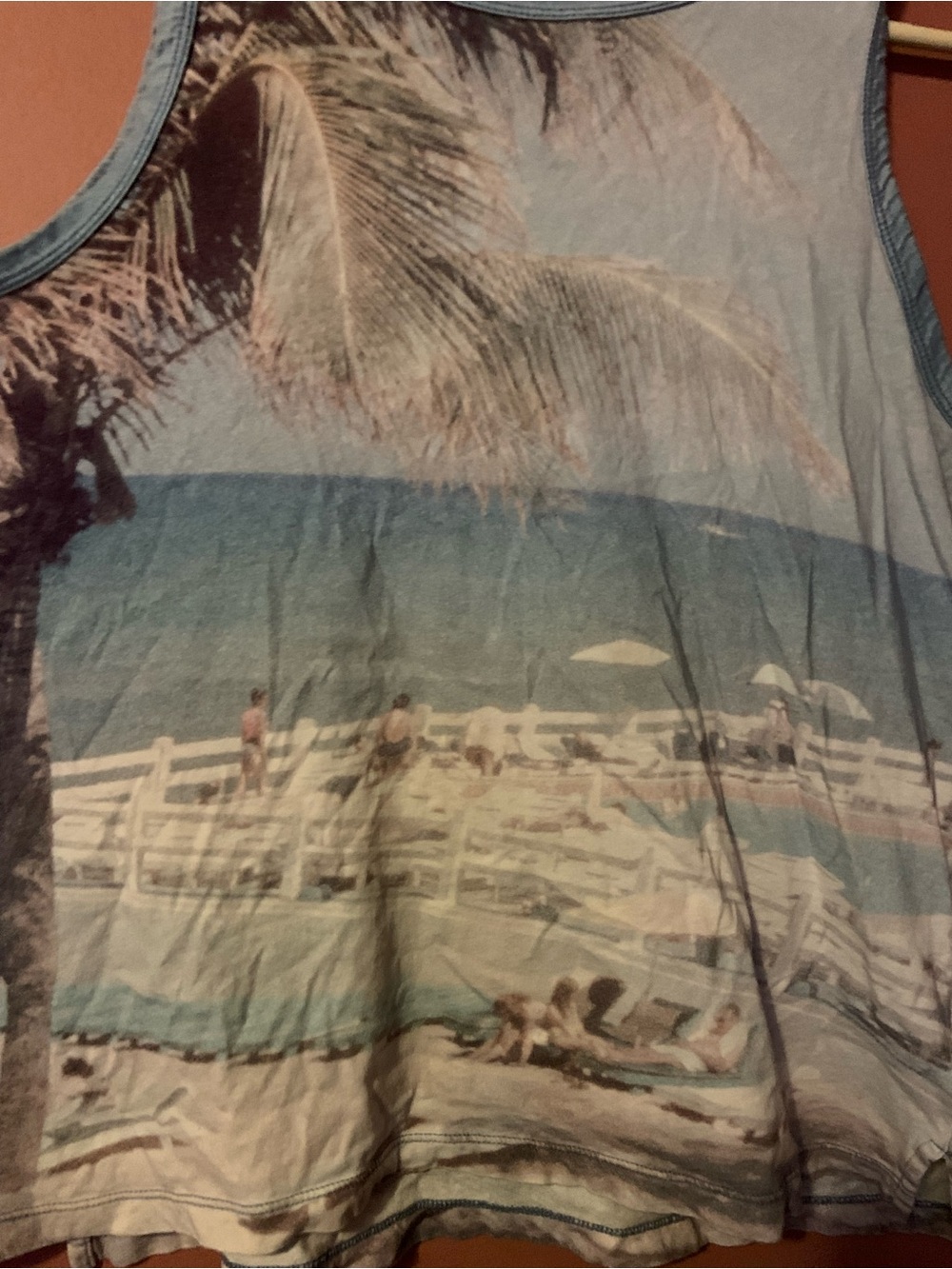 Vintage Current/Elliot Beach Tank Top Size Large Made in USA 100% Cotton